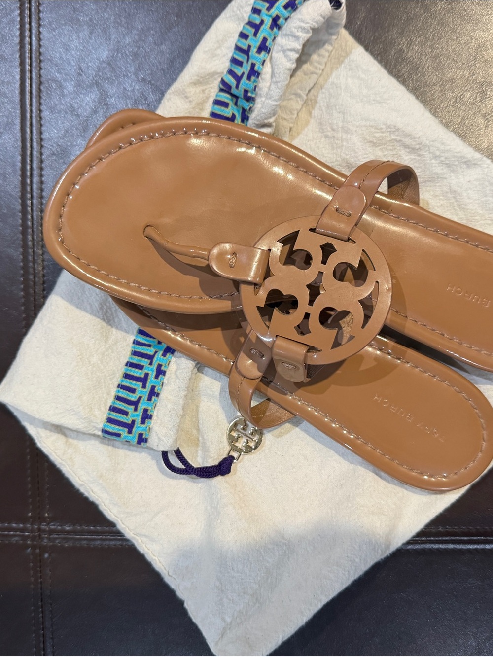 Tory Burch Style Tan Miller Sandals sz 9